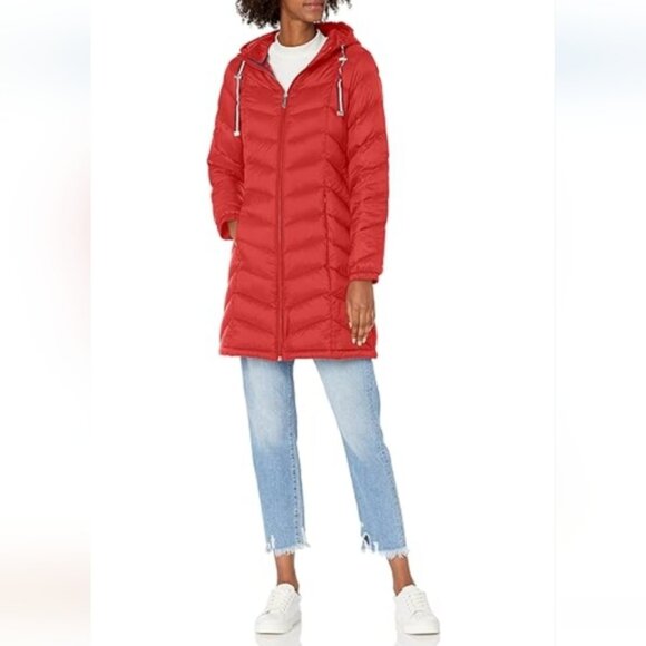 Tommy Hilfiger Packable Down Feather Puffer Lightweight Winter Parka Coat Hooded - Picture 1 of 16